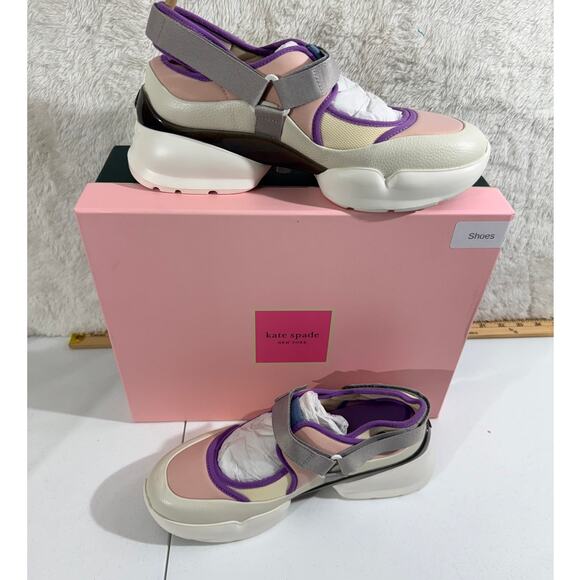 kate spade Shoes - Kate Spade Cloud Cutout sneakers in tutu Pink Iris Bloom Size 9.5 NIB